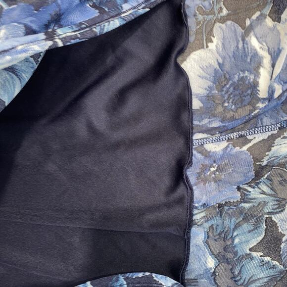 Enfocus Floral Y2K Faux Wrap Fairy Dress SZ 4P Semi Sheer Asymmetrical Hem - Picture 10 of 12